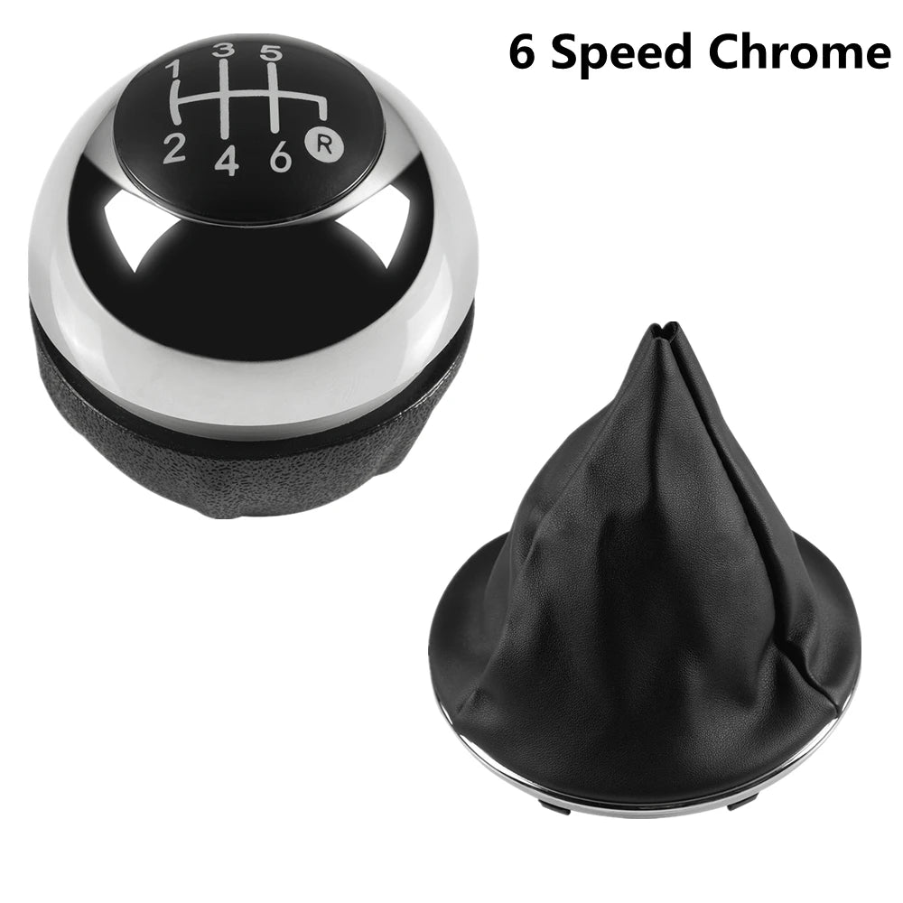 Perilla de palanca de cambios de 5/6 velocidades, bota de palanca de cambios para Fiat 500 500C 2007 - 2018