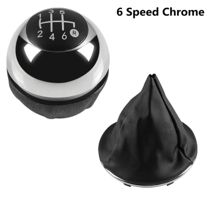 Perilla de palanca de cambios de 5/6 velocidades, bota de palanca de cambios para Fiat 500 500C 2007 - 2018