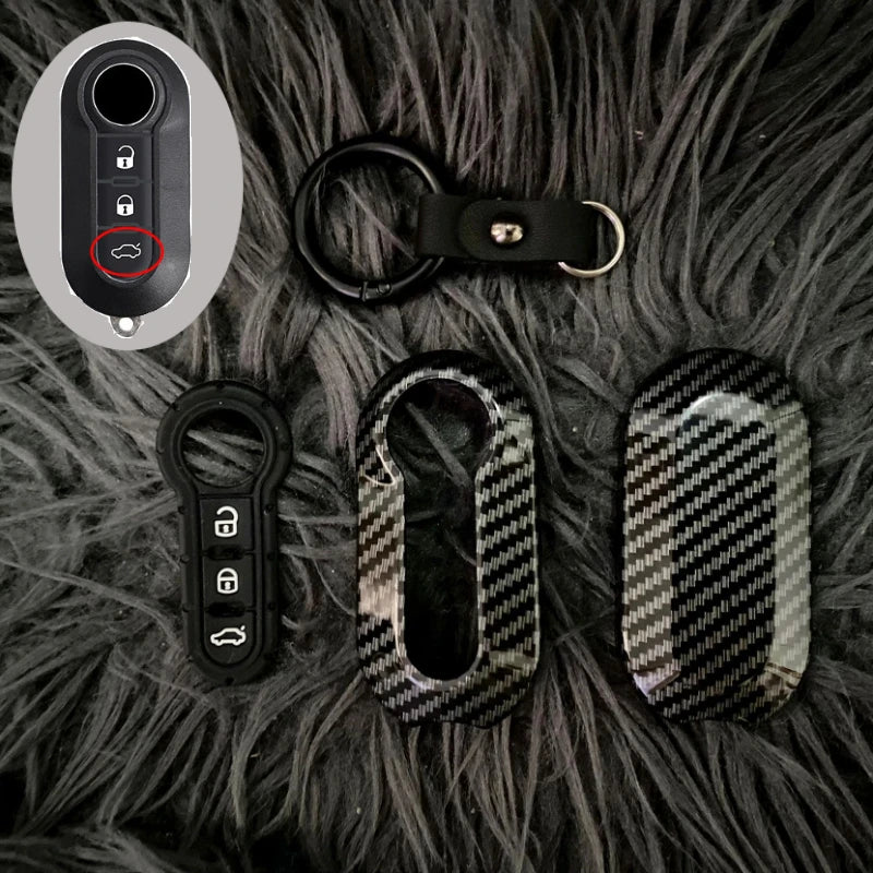 Funda ABS para llave remota de coche, carcasa Fob para Fiat 500 Ducato Panda 500L Punto Lancia Musa, Citroen Jumper para Peugeot Boxer