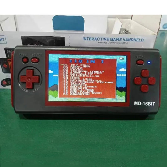 HG-943 4,3 ''MD 16BIT HD TV juego portátil consola de juegos Retro consola arcade 2 jugadores inalámbrico have118 juegos compatible con tarjeta de juego