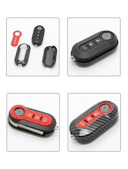 Funda ABS para llave remota de coche, carcasa Fob para Fiat 500 Ducato Panda 500L Punto Lancia Musa, Citroen Jumper para Peugeot Boxer