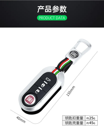Funda protectora para llave remota de coche, accesorios para llavero Fiat Ducato 500 500L Panda Grande Punto Lancia Musa