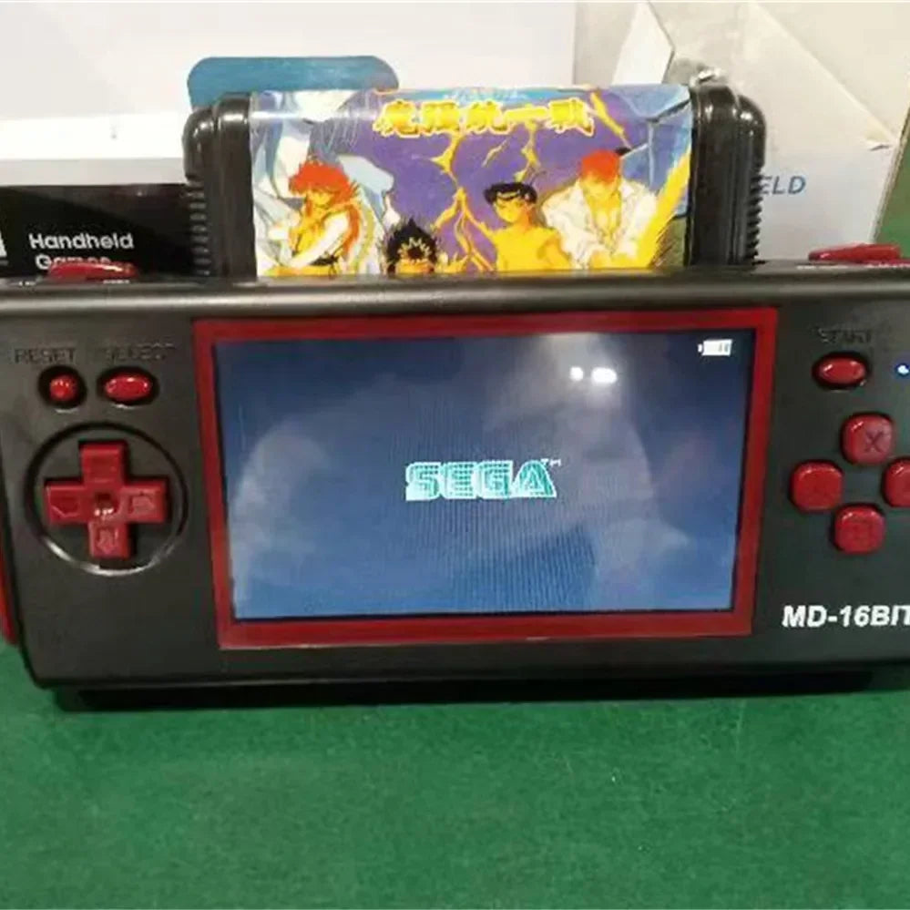 HG-943 4.3'' MD 16BIT HD TV handheld game Retro game console arcade console 2player wireless have118games support game card