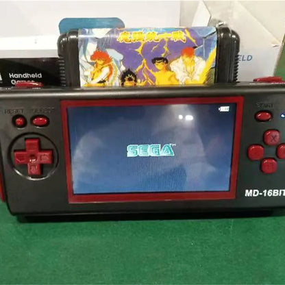 HG-943 4.3'' MD 16BIT HD TV handheld game Retro game console arcade console 2player wireless have118games support game card
