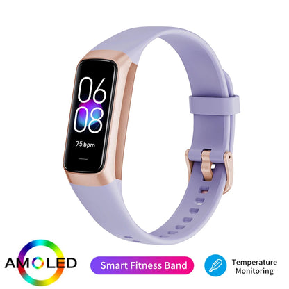 LIGE Amoled reloj inteligente hombres 2025 banda inteligente mujeres ritmo cardíaco sangre Smartwartch pulsera inteligente impermeable deporte Fitness Tracker
