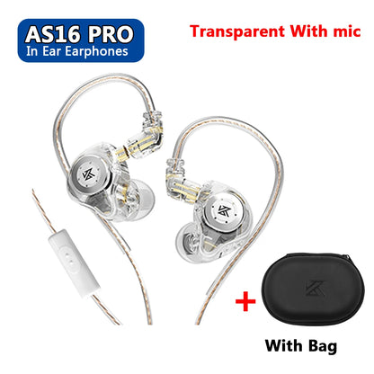 KZ-EDX Pro Earphones Bluetooth-Compatible Wired Earphones Portable Noise Cancelling Sport HiFi Monitor Headset for Game