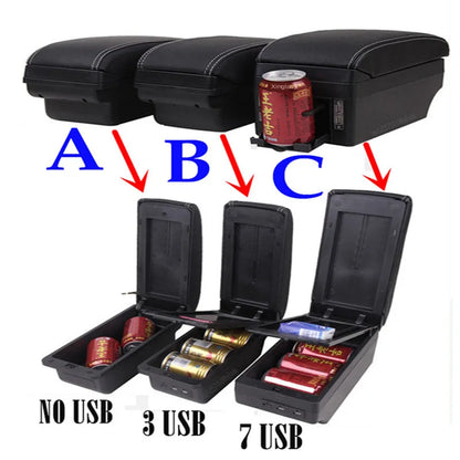 Caja de reposabrazos para Fiat 500, caja de reposabrazos para coche Fiat CRONOS, reequipamiento dedicado, caja de almacenamiento central Interior, accesorios para coche