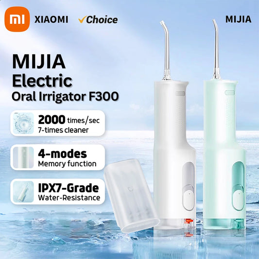 XIAOMI MIJIA-irrigador Oral portátil F300, irrigador Dental con chorro de agua, blanqueamiento Dental, limpiador de dientes bucales, pulso de agua MEO703
