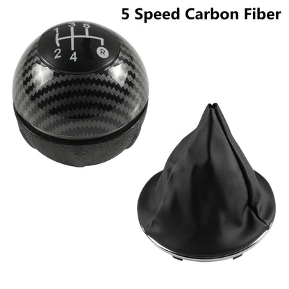 Perilla de palanca de cambios de 5/6 velocidades, bota de palanca de cambios para Fiat 500 500C 2007 - 2018