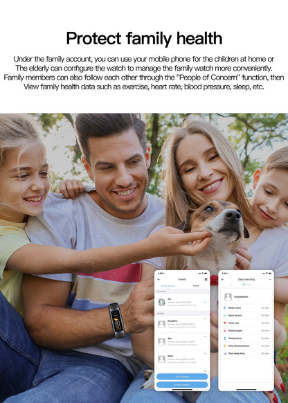 LIGE Amoled reloj inteligente hombres 2025 banda inteligente mujeres ritmo cardíaco sangre Smartwartch pulsera inteligente impermeable deporte Fitness Tracker