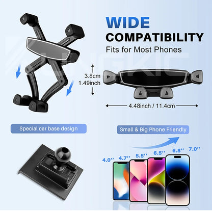 Accesorios para soporte de teléfono Gravity para coche para Fiat 500 08-23 Abarth 595 2012 2013 2014 2015 2016 2017 2018 2019 2020 2021 2022 2023