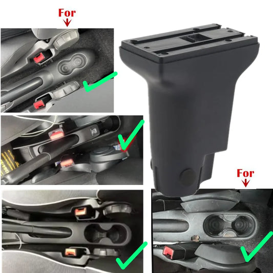 Caja de reposabrazos para Fiat 500, caja de reposabrazos para coche Fiat CRONOS, reequipamiento dedicado, caja de almacenamiento central Interior, accesorios para coche