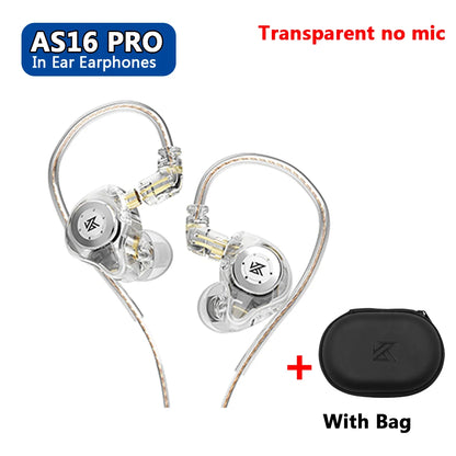 KZ-EDX Pro Earphones Bluetooth-Compatible Wired Earphones Portable Noise Cancelling Sport HiFi Monitor Headset for Game