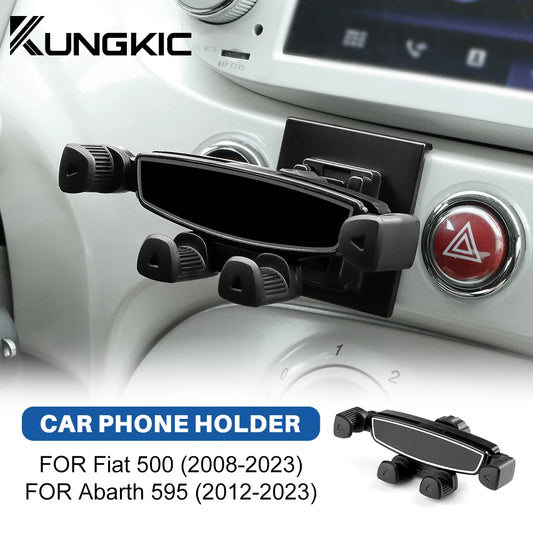 Accesorios para soporte de teléfono Gravity para coche para Fiat 500 08-23 Abarth 595 2012 2013 2014 2015 2016 2017 2018 2019 2020 2021 2022 2023