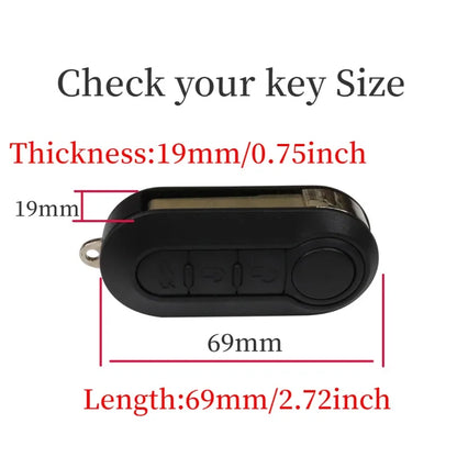 Funda ABS para llave remota de coche, carcasa Fob para Fiat 500 Ducato Panda 500L Punto Lancia Musa, Citroen Jumper para Peugeot Boxer