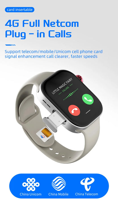 Reloj inteligente S10 MAX 4G Android 4G/5G LTE tarjeta Sim GPS WIFI AI asitancia de voz cámara giratoria de borde recto reloj inteligente