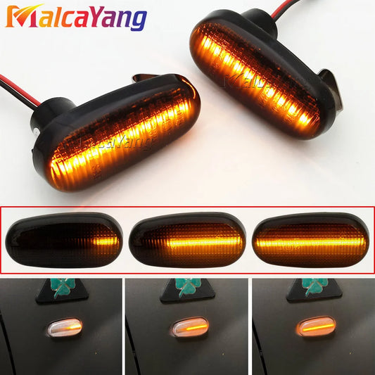 Luces LED dinámicas para coche, marcador lateral para Alfa Romeo Mito 955, 147 GT, 937, Fiat Bravo 2, señal de giro, lámpara intermitente, 2 piezas