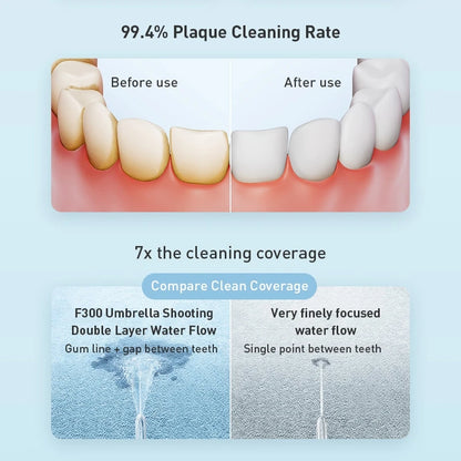 XIAOMI MIJIA-irrigador Oral portátil F300, irrigador Dental con chorro de agua, blanqueamiento Dental, limpiador de dientes bucales, pulso de agua MEO703