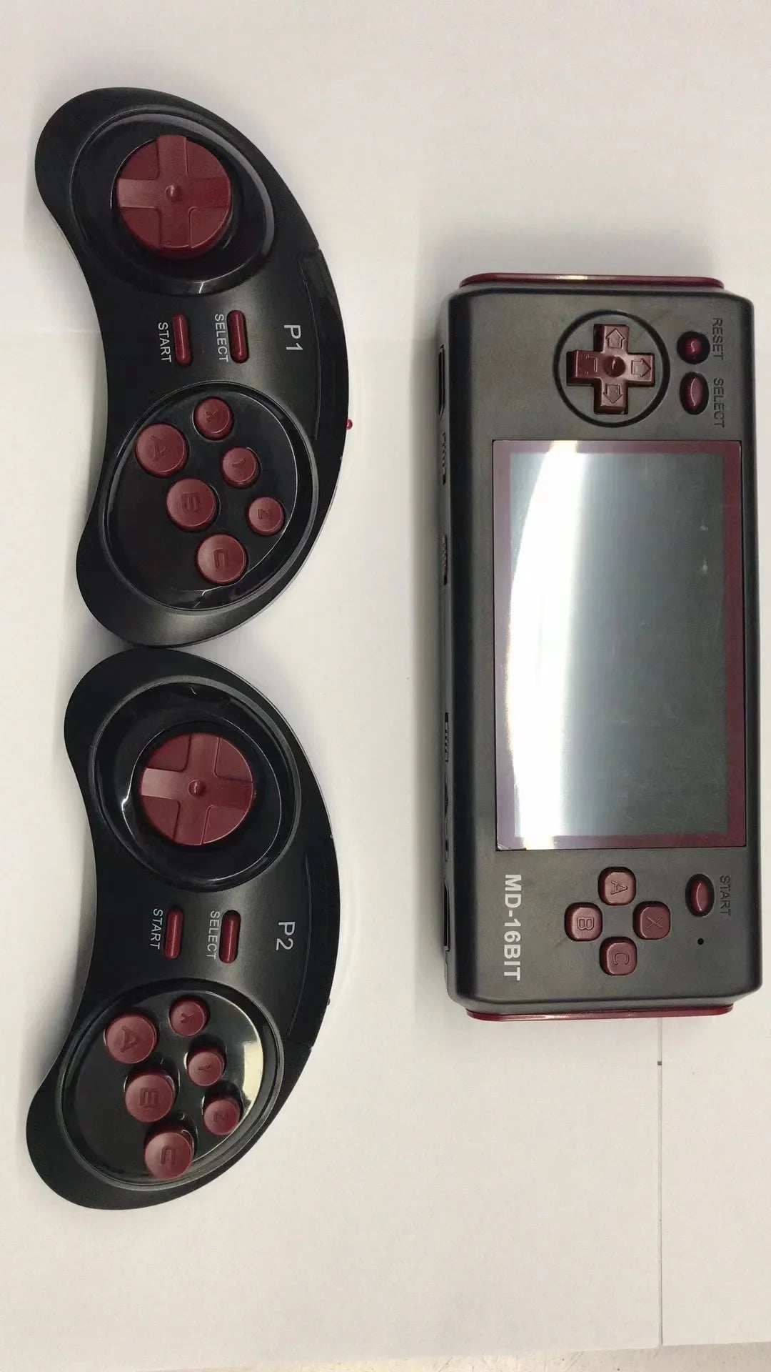 HG-943 4,3 ''MD 16BIT HD TV juego portátil consola de juegos Retro consola arcade 2 jugadores inalámbrico have118 juegos compatible con tarjeta de juego