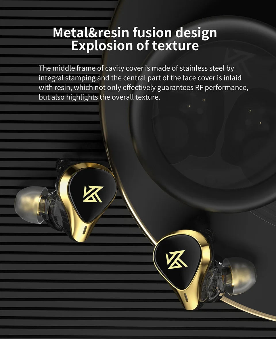 KZ SA08 PRO 4BA unidades TWS Bluetooth 5,2 auriculares inalámbricos Control táctil cancelación de ruido auriculares deportivos con estuche de carga
