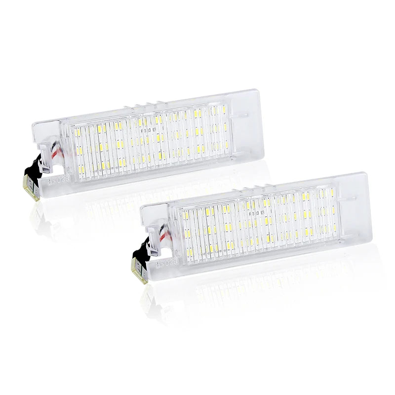 Luz Led blanca para placa de matrícula, 2 uds., para Fiat Grande Punto Evo Van Pratico Brava Bravo Cinquecento Croma Doblo Linea Marea