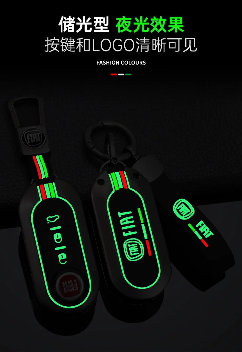 Funda protectora para llave remota de coche, accesorios para llavero Fiat Ducato 500 500L Panda Grande Punto Lancia Musa