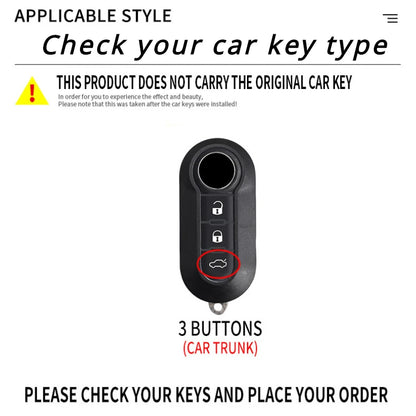 Funda ABS para llave remota de coche, carcasa Fob para Fiat 500 Ducato Panda 500L Punto Lancia Musa, Citroen Jumper para Peugeot Boxer