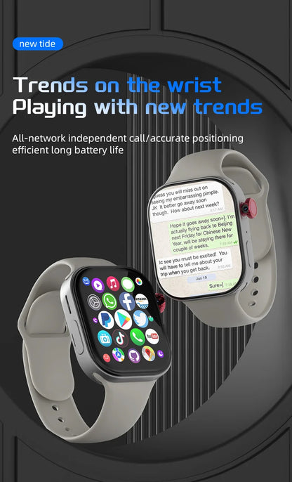 Reloj inteligente S10 MAX 4G Android 4G/5G LTE tarjeta Sim GPS WIFI AI asitancia de voz cámara giratoria de borde recto reloj inteligente
