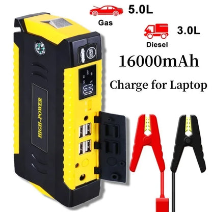 GKFLY 16000mAh 3000A arrancador de batería de coche banco de energía refuerzo de batería de coche carga 12V dispositivo de arranque gasolina diésel arrancador de coche Buster