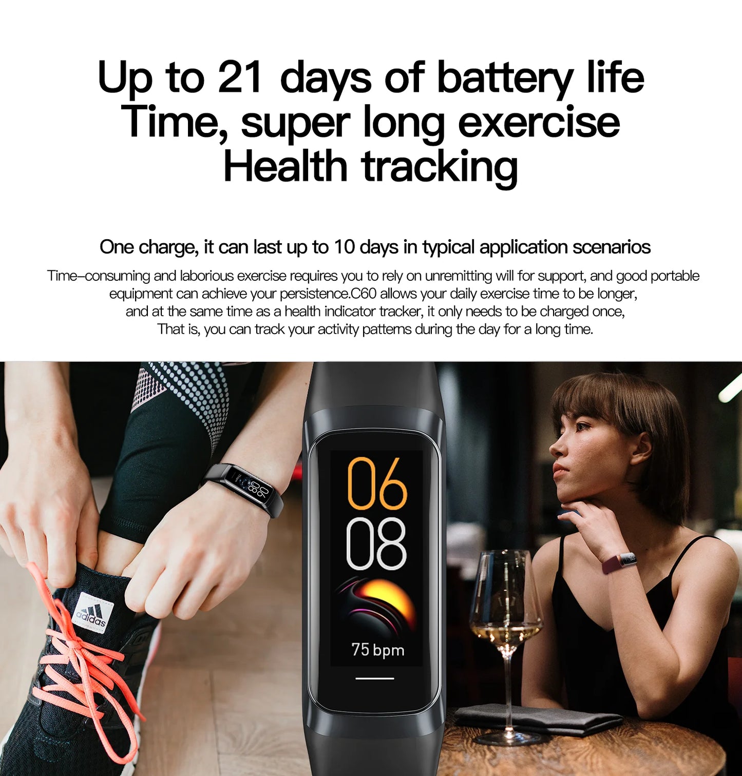 LIGE Amoled reloj inteligente hombres 2025 banda inteligente mujeres ritmo cardíaco sangre Smartwartch pulsera inteligente impermeable deporte Fitness Tracker