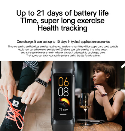 LIGE Amoled reloj inteligente hombres 2025 banda inteligente mujeres ritmo cardíaco sangre Smartwartch pulsera inteligente impermeable deporte Fitness Tracker