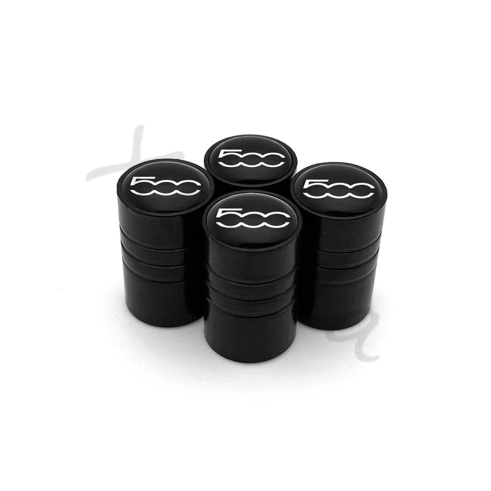 4 Uds. Tapas de válvula de neumático de rueda de coche de aleación de aluminio cubierta de vástago de neumático de aire tapones herméticos para Fiat 500 2007-2015 accesorios de estilo