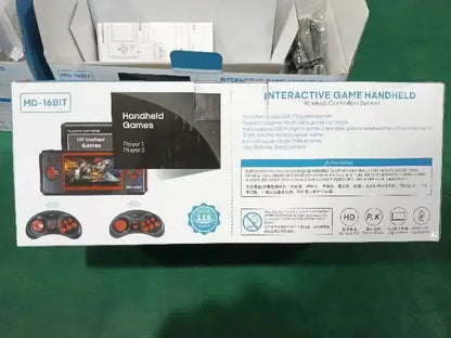 HG-943 4,3 ''MD 16BIT HD TV juego portátil consola de juegos Retro consola arcade 2 jugadores inalámbrico have118 juegos compatible con tarjeta de juego