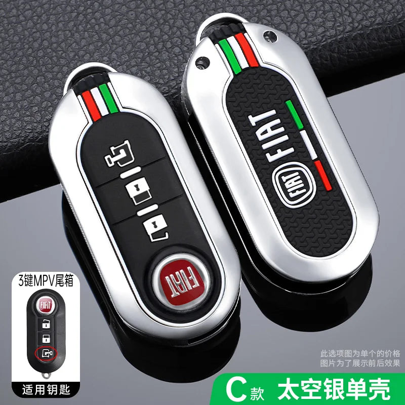 Funda protectora para llave remota de coche, accesorios para llavero Fiat Ducato 500 500L Panda Grande Punto Lancia Musa