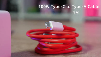 100W Supervooc cargador rápido Cargador de carga rápida Adaptador de teléfono de pared para OnePlus 13R 12R 12 13 11 10 ACE 5 PRO Cable de cargador USB Tipo C