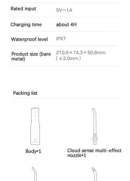 XIAOMI MIJIA-irrigador Oral portátil F300, irrigador Dental con chorro de agua, blanqueamiento Dental, limpiador de dientes bucales, pulso de agua MEO703