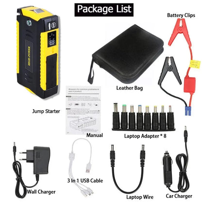 GKFLY 16000mAh 3000A arrancador de batería de coche banco de energía refuerzo de batería de coche carga 12V dispositivo de arranque gasolina diésel arrancador de coche Buster