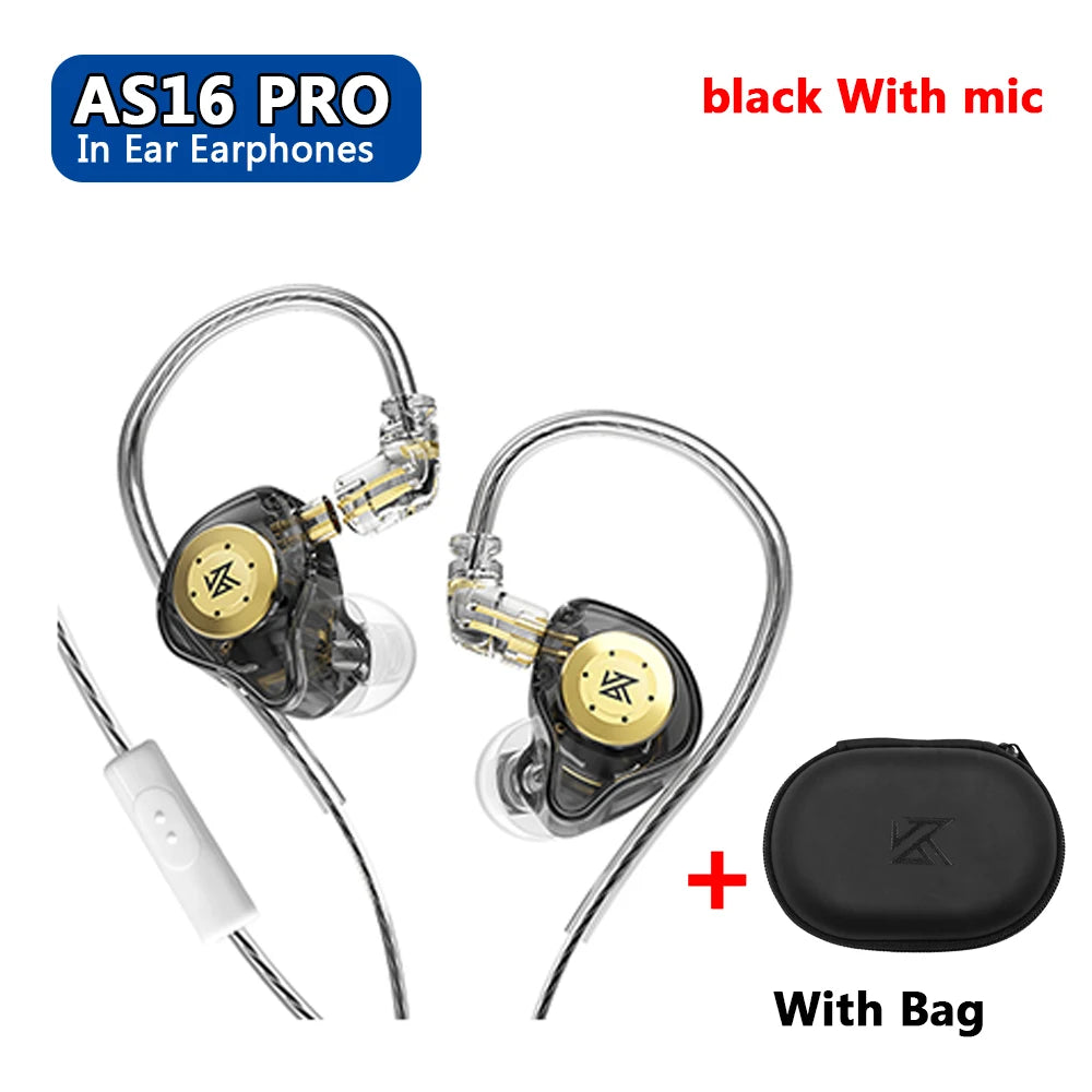 KZ-EDX Pro Earphones Bluetooth-Compatible Wired Earphones Portable Noise Cancelling Sport HiFi Monitor Headset for Game