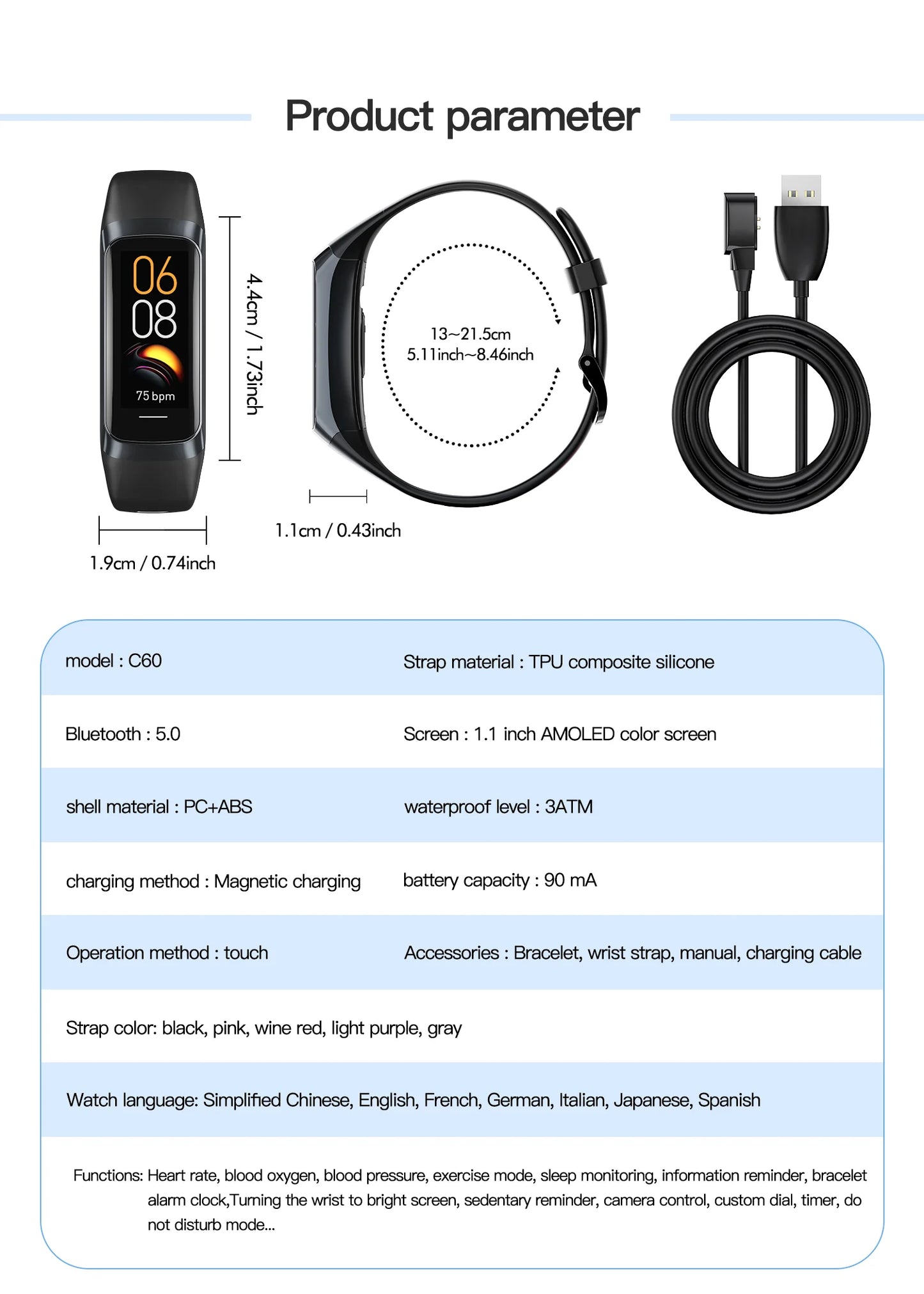 LIGE Amoled reloj inteligente hombres 2025 banda inteligente mujeres ritmo cardíaco sangre Smartwartch pulsera inteligente impermeable deporte Fitness Tracker