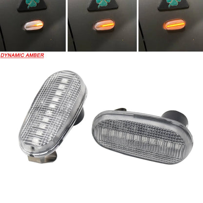 Luces LED dinámicas para coche, marcador lateral para Alfa Romeo Mito 955, 147 GT, 937, Fiat Bravo 2, señal de giro, lámpara intermitente, 2 piezas